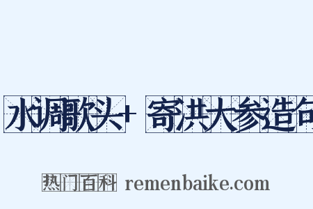 水调歌头+寄洪大参造句是什么意思的图片
